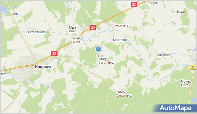 mapa Stary Jaromierz, Stary Jaromierz na mapie Targeo